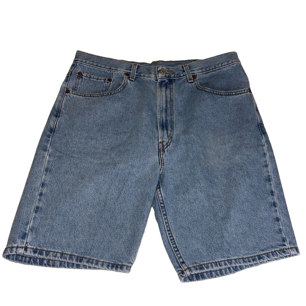 Vtg Y2K Levi's 505 Men Regular Fit Denim Shorts 38 Medium Wash Jorts Skater
